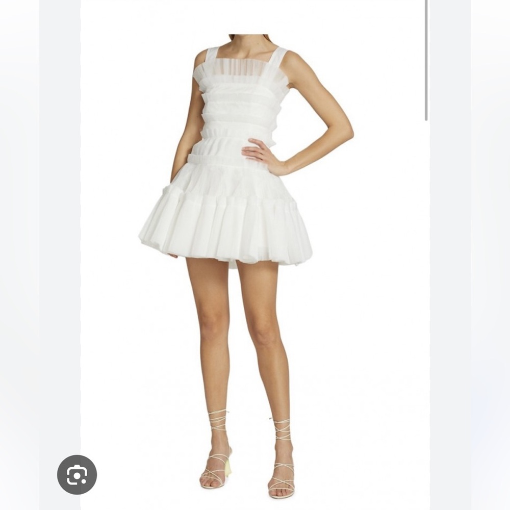 Aje Jacinto mini pleated tulle dress